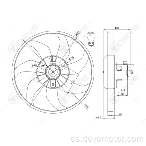 Ventilador de refrigeración del radiador de piezas de automóvil para CHEVROLET OPEL